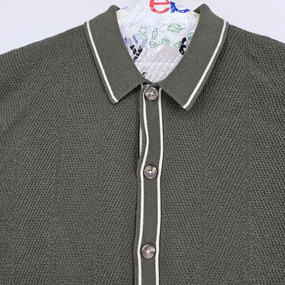 AOR Art of Rhetoric Shirt Mens Small‎ Short Sleeve Polo Sweater Retro Green - Picture 2 of 10